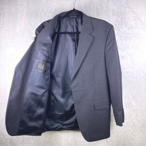 Jos‎ A Bank Mens 39R Gray Plaid 100% Wool Blazer Suit Jacket Sport Coat Office